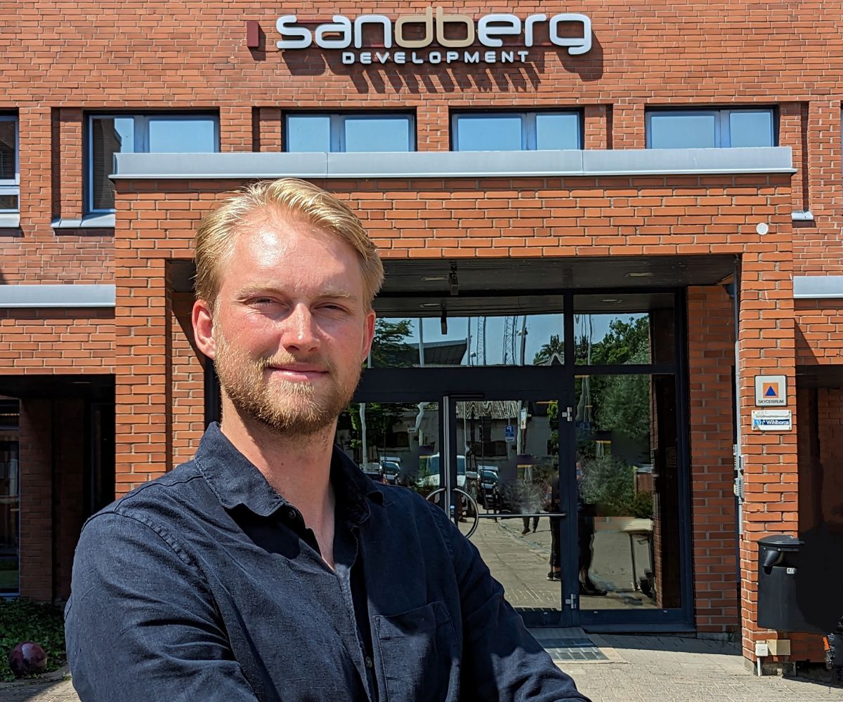 Porträttbild Philip Sandberg Student sommarjobbare på Sandberg Development